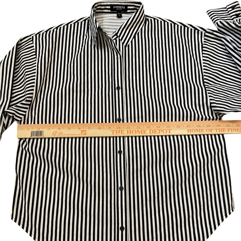 Express Boyfriend Stripped Button Down - image 4